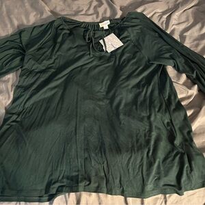 Lularoe Debra solid  Green Women's Top ne with tag large